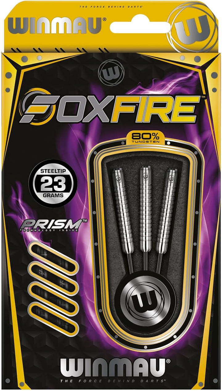 Winmau Foxfire Profi Wolfram Steeltip Dartpfeile Set mit Flights und Schäfte 23 g, 23 g