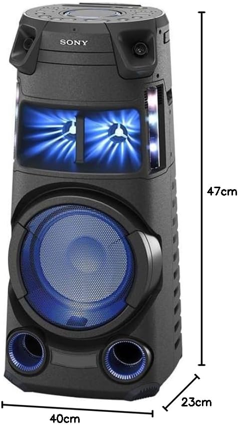 Sony MHC-V43D Bluetooth Party Lautsprecher (One Box HiFi Music System, Lautsprecherbeleuchtung, CD/D