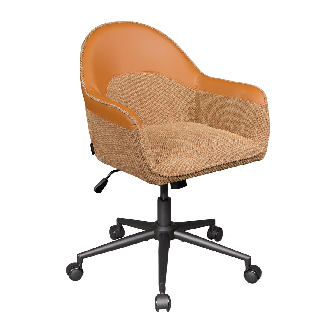 DEVAISE Homeoffice Stuhl, Ergonomischer Schminktischstuhl mit 9 cm Kissen, neigbar bis 105°, höhenve