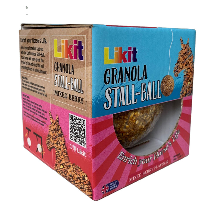 Likit Granola Stall-Ball Pferde-Leckerli 1,6 kg | Geschmacksrichtungen Apfel, gemischte Beere, Pfeff