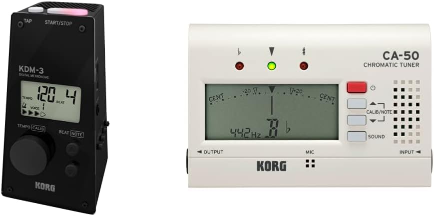 KORG Metronom KDM3, digitales Metronom in Pyramidenform, Metronom mit integrierter Sound- und Rhythm
