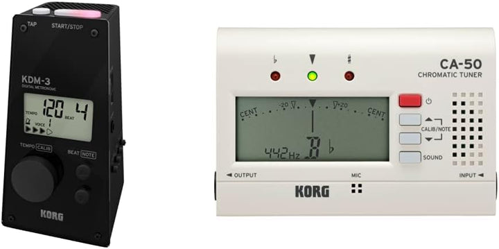 KORG Metronom KDM3, digitales Metronom in Pyramidenform, Metronom mit integrierter Sound- und Rhythm