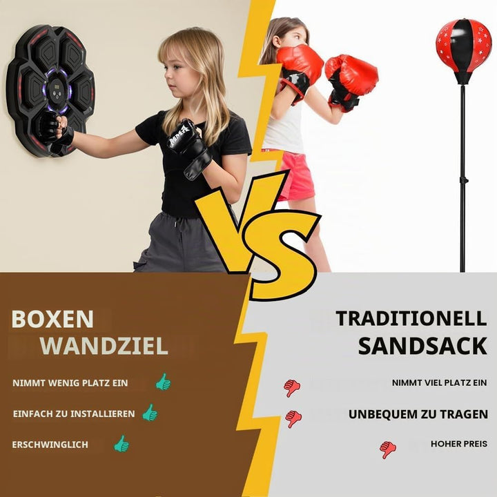 Topteng Bluetooth Music Boxing Machine mit 9 Geschwindigkeitsmodi und Zählmodus, Reaktionstraining,