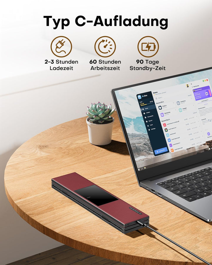 OMOTON Faltbare Bluetooth Tastatur mit Touchpad, Tragbare Kabellose Tastatur Mini Reise für iOS Andr