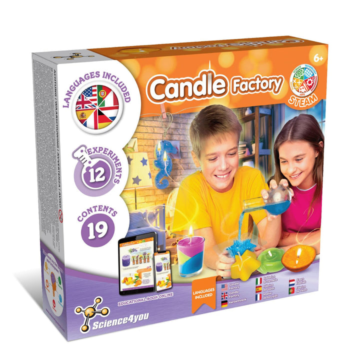 Science4you Kerzen Atelier - Kerzen Selber Machen Set für Kinder, Kerzen Herstellen Set mit Experime