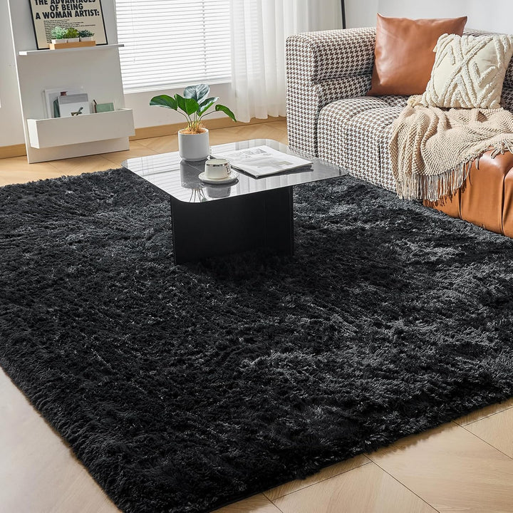CHOSHOME Teppich Wohnzimmer Weich Shaggy Schlafzimmer Teppich Wohnzimmer Anti-Rutsch Unterseite Tepp