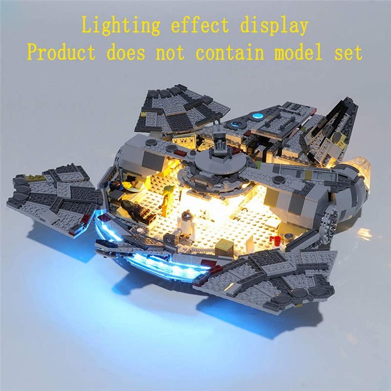 GEAMENT LED-Licht-Set für 2019 Star Wars Millennium Falcon Kompatibel mit Lego 75257 Raumschiff Mode