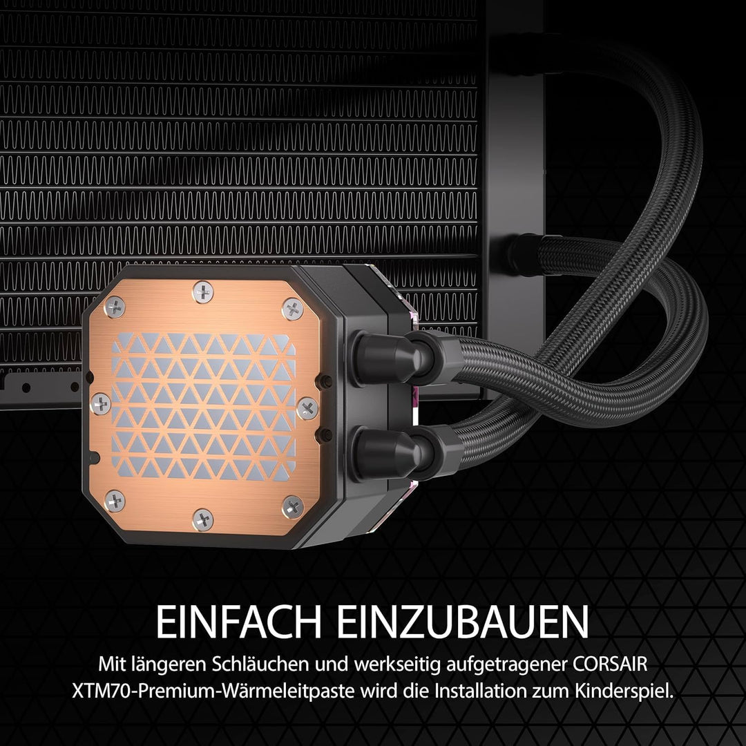Corsair iCUE H170i Elite CAPELLIX XT Flüssig-CPU-Kühler - DREI AF140 RGB Elite-Lüfter - 420-mm-Radia