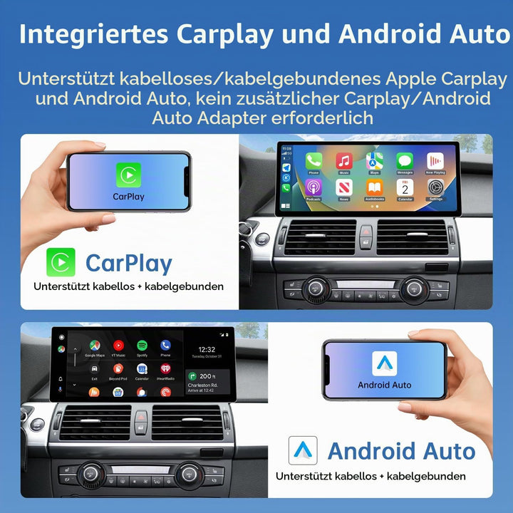 Road Top 12,3 Zoll Autoradio Carplay für BMW X5 X6 E70/E71 CCC (2007-2009) | Linux HD Touchscreen mi