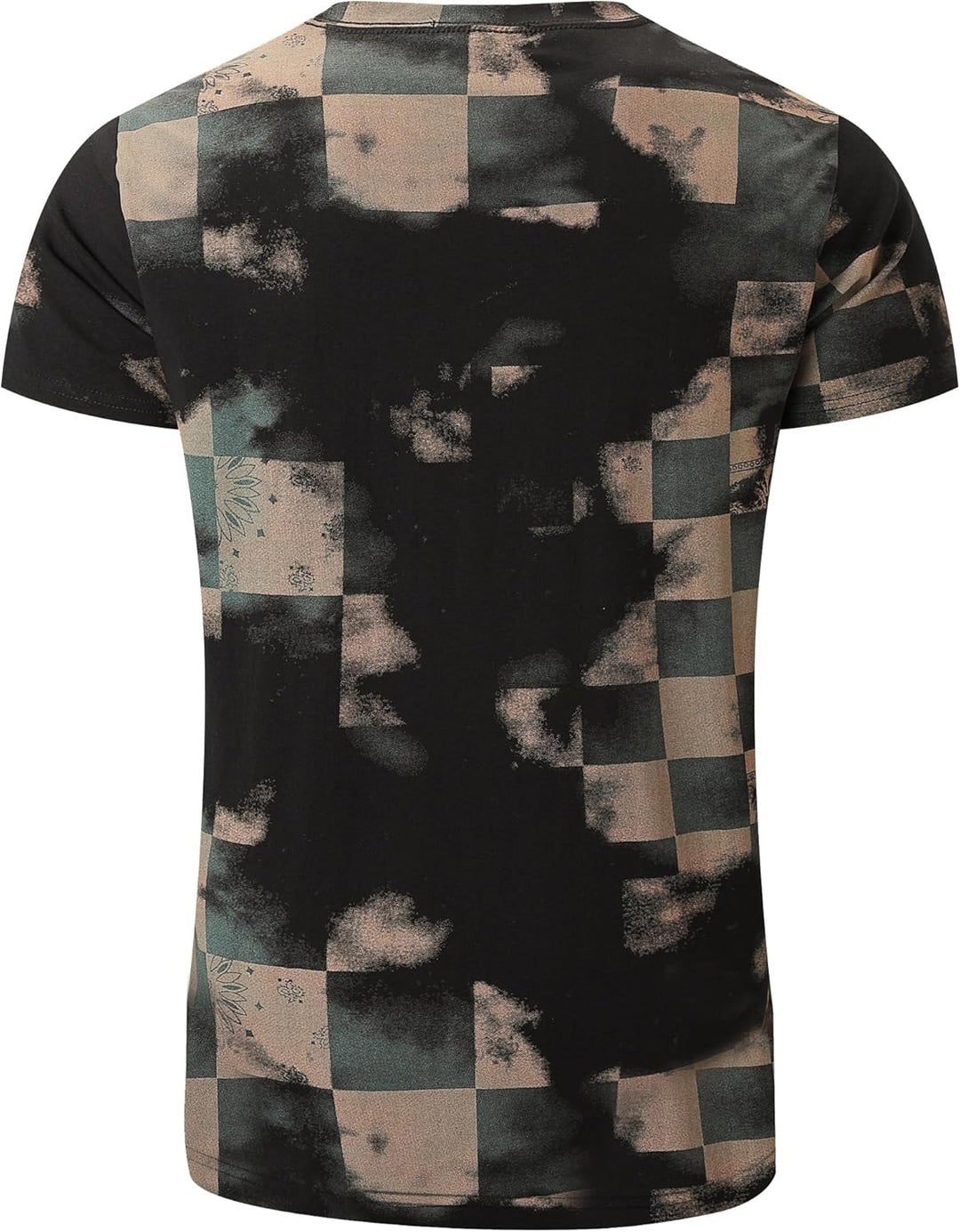 RONOMO Herren Mode Krawatte Dye T-Shirt Casual Print T-Shirt Graffiti T-Shirt M Cgz Green, M Cgz Gre