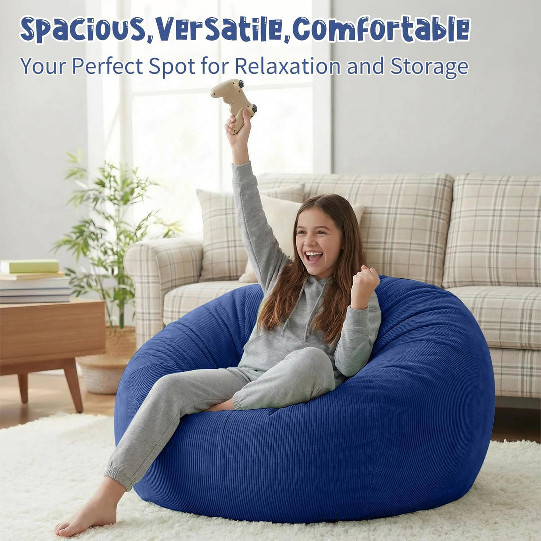 Nobildonna Sitzsackstuhl für Kinder und Erwachsene, nur Bezug (Keine Füllung) für Sofa-Stofftiere, 1