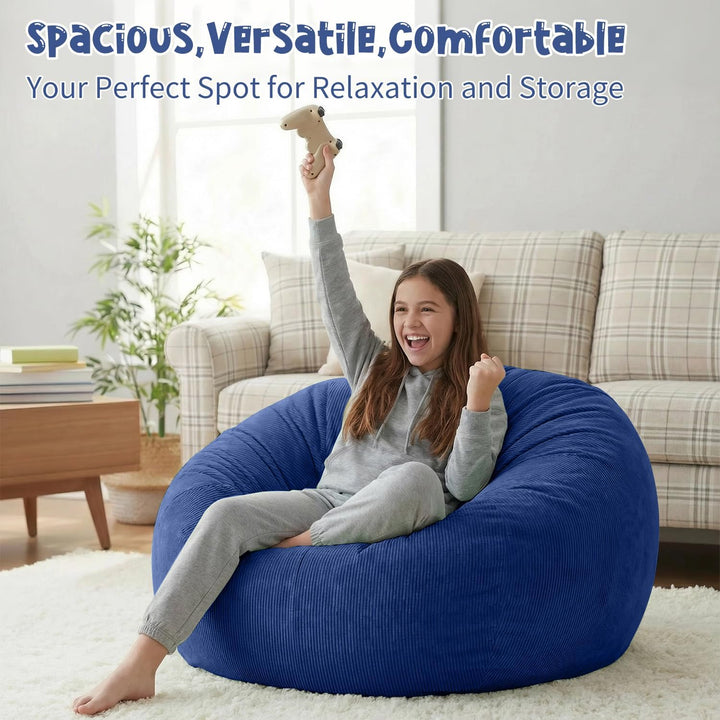 Nobildonna Sitzsackstuhl für Kinder und Erwachsene, nur Bezug (Keine Füllung) für Sofa-Stofftiere, 1