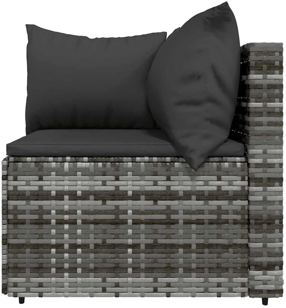 vidaXL Garten Lounge Set 4-TLG., Gartenmöbel Set mit Kissen, Sitzgruppe für Garten Terrasse, Modular
