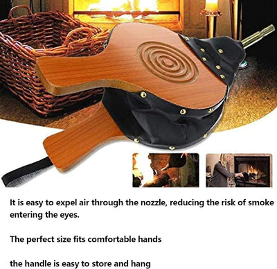 Jenngaoo Kaminbälge, grosse Holz Luftgebläse Gussdüse mit Aufhängeband für Grill Camping BBQ Grill S