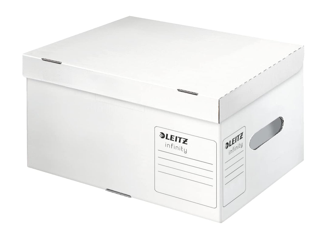 Leitz Infinity Archiv-Container, Grösse S, Schachtel für A4, Transportbox mit Deckel Oben, Faltbare