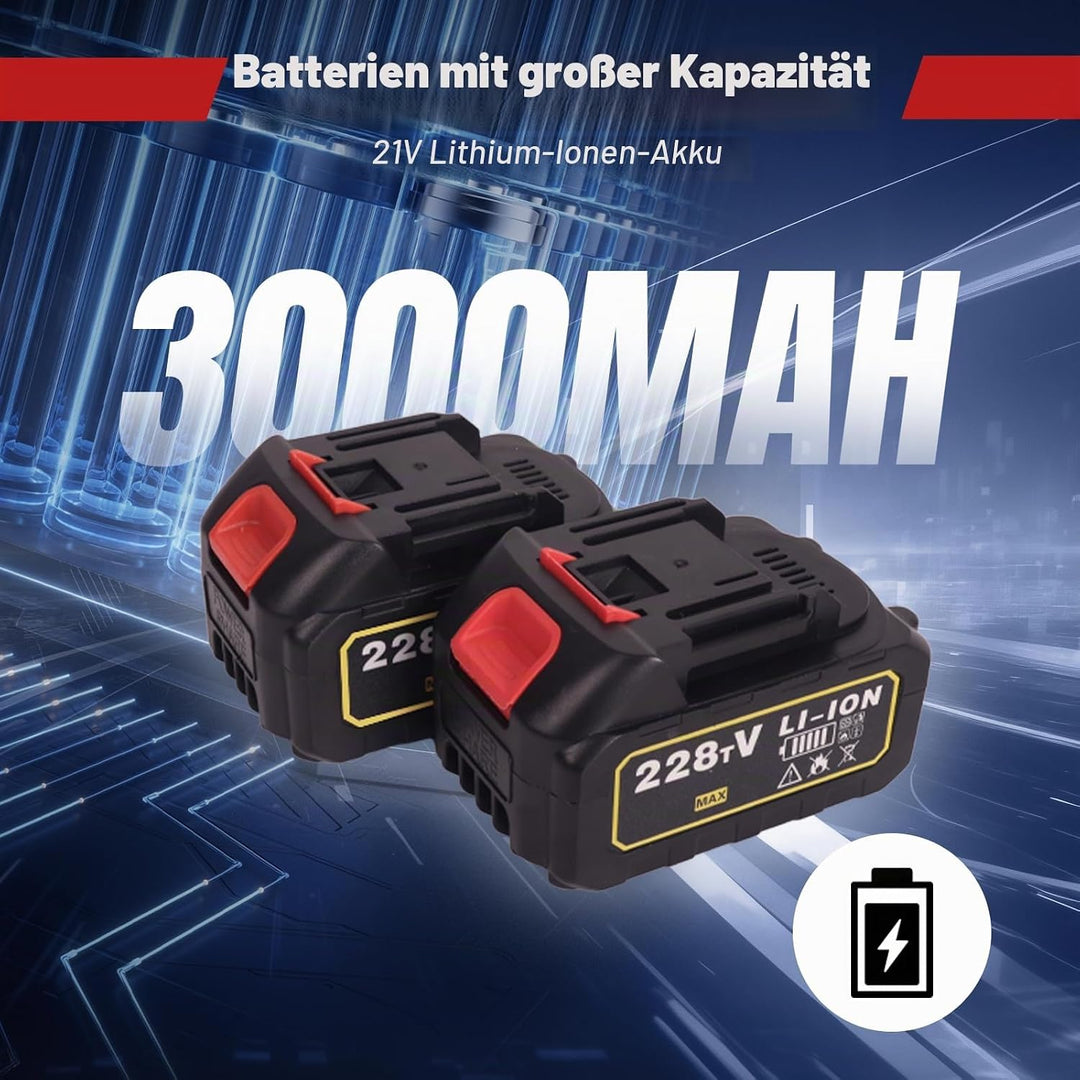 Iriisy Akku Winkelschleifer 115mm 21V Professional mit Digitalanzeige, 3 Modi Bürstenloser Winkelsch