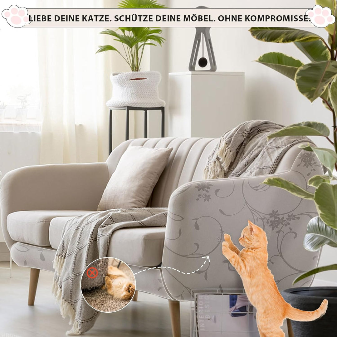 Kratzfolie Katzen Selbstklebend 30cm x 5m Kratzschutz Sofa Katze Transparent Kratzschutz Katze Matt