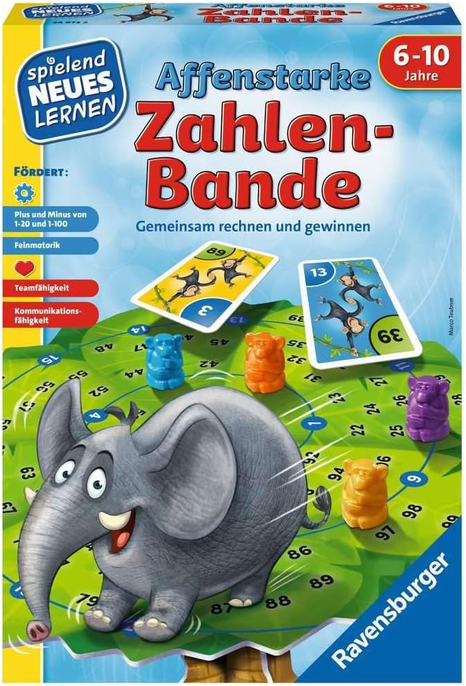 Ravensburger 24956 - Die Lese-Ratte - Spielen und Lernen für Kinder & 24973 - Affenstarke Zahlen-Ban