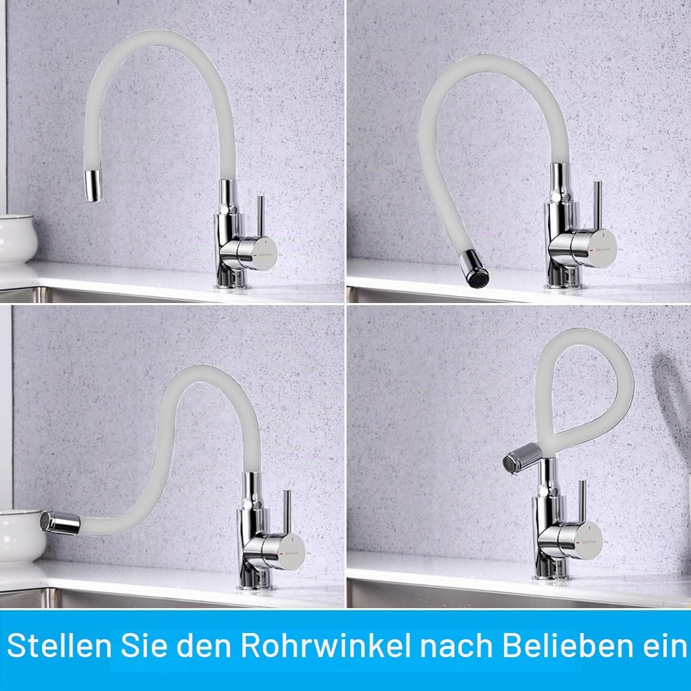 GRIFEMA GRIFERÍA DE COCINA-G4002-3 | Küchenarmatur - Wasserhahn Küche mit Flexibler Auslauf, Hoher A