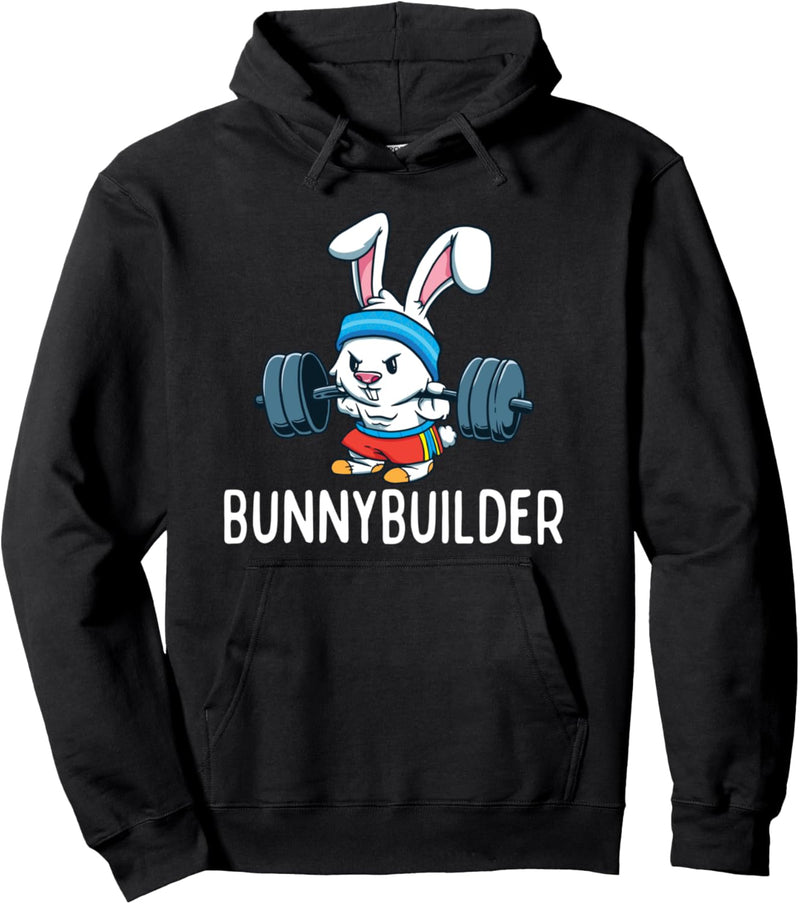 Bodybuilder Kaninchen Ostern Bunnybuilder Fitness Gym Pullover Hoodie