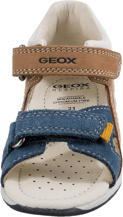 Geox Baby-Jungen B Sandal Tapuz Boy A Erste Schritte 18 EU Caramel Navy, 18 EU Caramel Navy