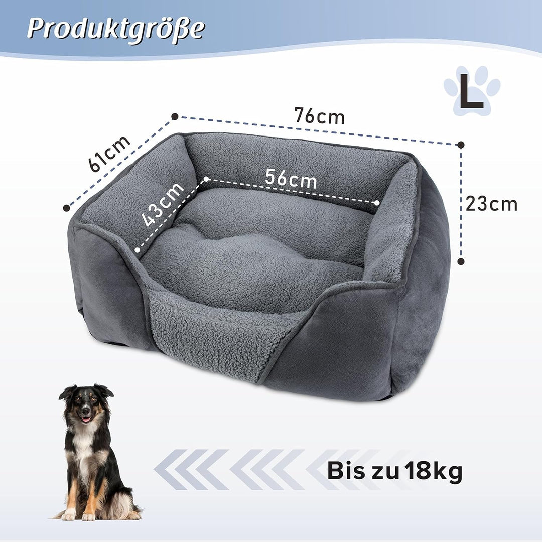 FURTIME Hundebett Mittelgrosse Hunde, Hundebett Waschbar Flauschig Hundekorb, Rutschfestes Hundekörb