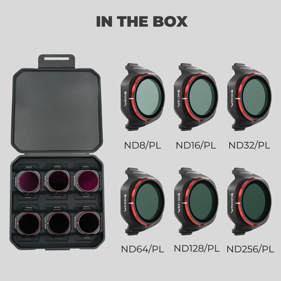 Freewell Bright Day 6er-Pack ND/PL Filter für DJI Mini 5 Pro - ND8/PL, ND16/PL, ND32/PL, ND64/PL, ND