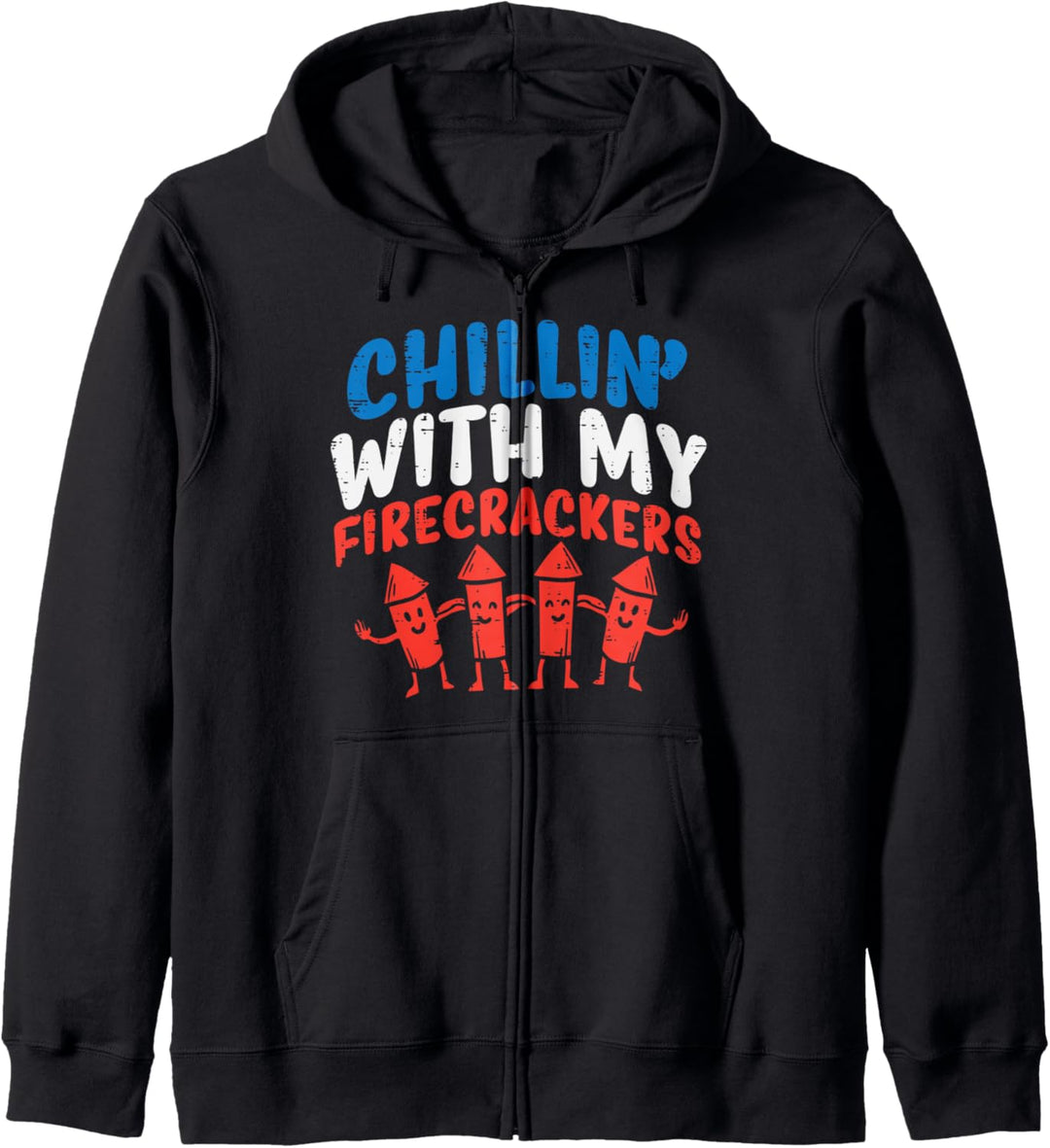 Chillin With My Firecrackers Cute Matching 4th Of July Kids Kapuzenjacke