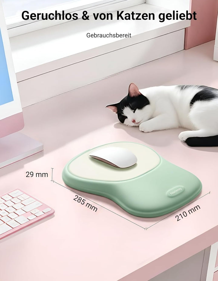 MEATANTY Mauspad mit Gelkissen, Ergonomisches Mousepad Handauflage [Schmerzlinderung] [Gesunde Haltu