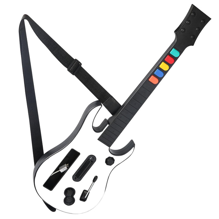 DOYO Guitar Hero Wii Gitarre Abnehmbare kabellose Gitarren Controller (M-Weiss), M-Weiss