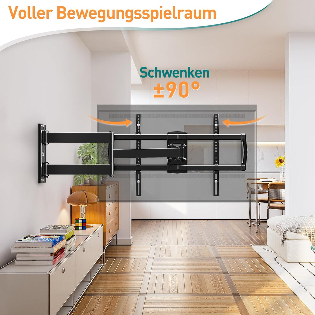 ELIVED TV Wandhalterung mit Extra Langem Gelenkarm 813mm für die Meisten 37-75 Zoll TVs bis 45 kg，Ne