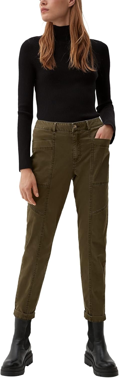 S. Oliver Damen Jeans Hose Comfort Chino Gabardinestretch Olive 32W / 28L 7946, 32W / 28L 7946