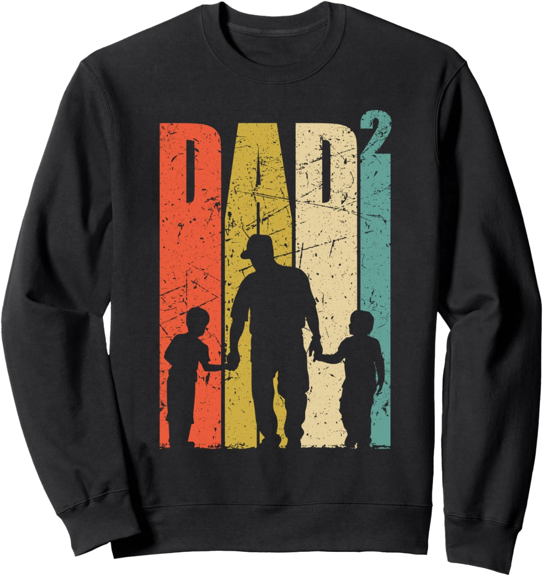 Papa 2 Söhne Dad hoch 2 zweifacher Vater Sweatshirt