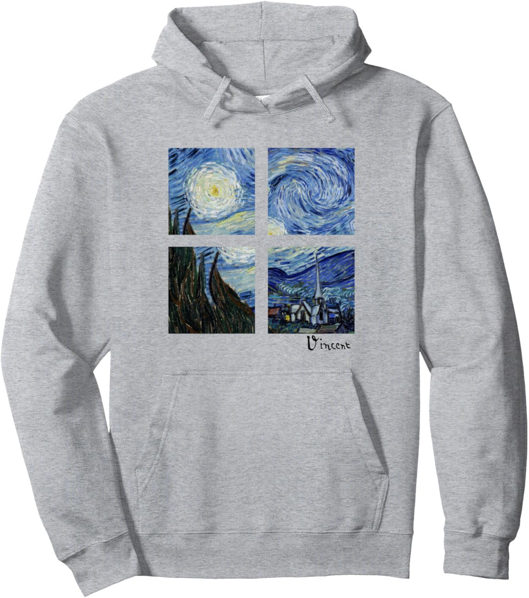 Van Gogh Sternennacht Malerei Collage Vincent Van Gogh Pullover Hoodie
