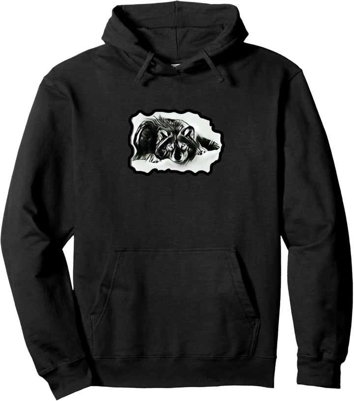 Wolf Motiv Mond Wölfe Pullover Hoodie
