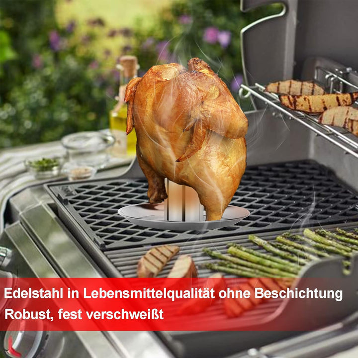 Hähnchenbräter, Hähnchenhalter aus Edelstahl, Bierdose für Hähnchengrill, Zerlegbarer Geflügelbräter