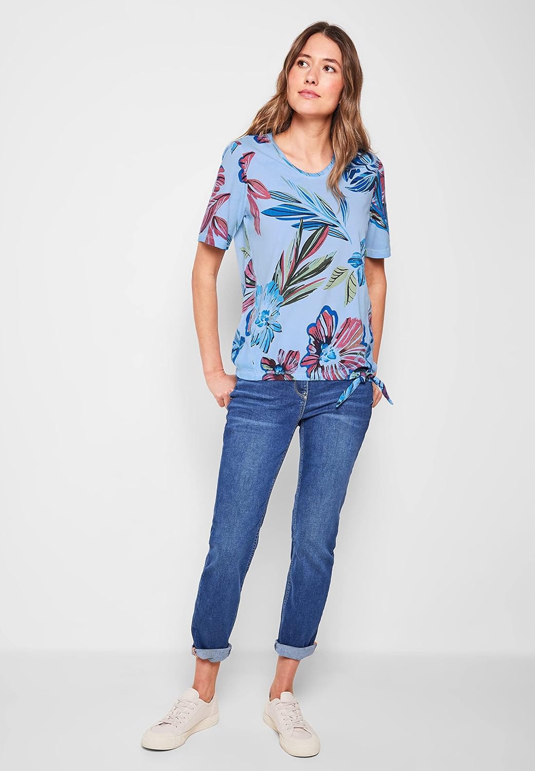 Cecil Damen Kurzarmshirt Bedruckt XS Blue Bell, XS Blue Bell