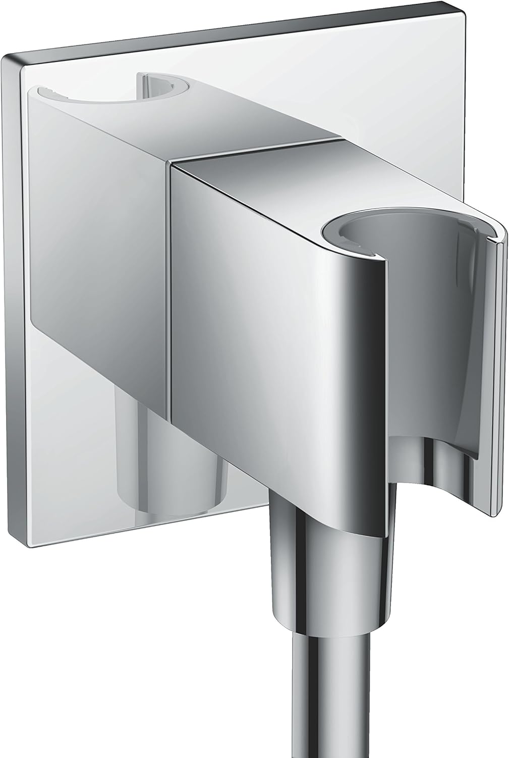 hansgrohe Wandanschluss mit Duschkopfhalterung FixFit E, Chrom, Chrom