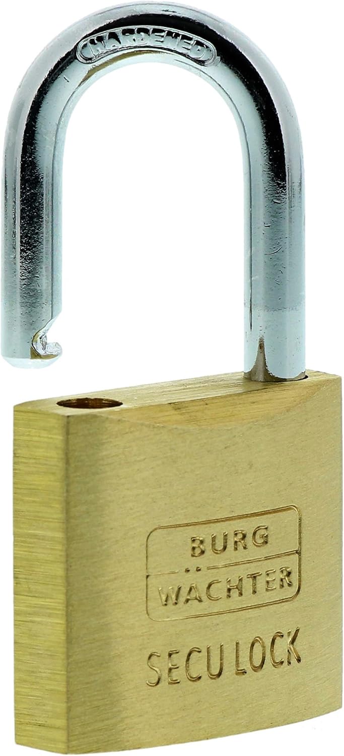 BURG WÄCHTER Vorhangschloss-Set 405 Quadro, 30 mm SB-4, 1 Stück,QUADRO 405 30 GL SB