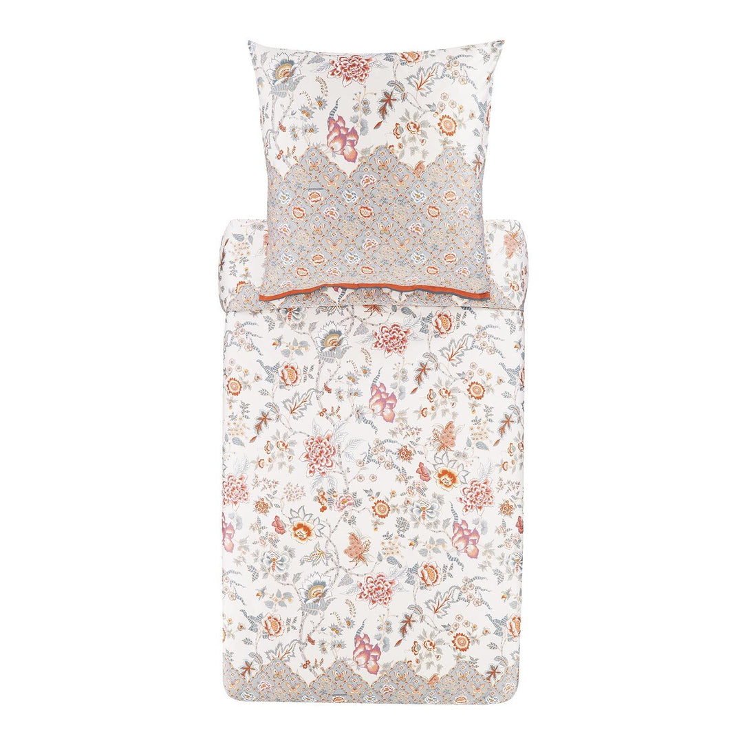 Bassetti Vicenza Bettwäsche + 2 Kissenhüllen aus 100% Baumwollsatin in der Farbe Beige 41, Masse: 20