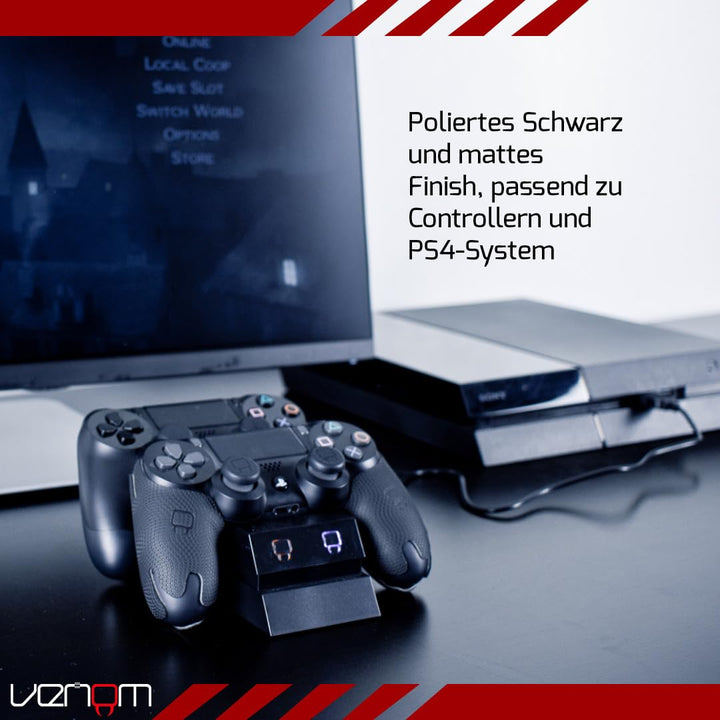 Venom Twin Docking Station, lädt zwei Dualshock 4 Controller gleichzeitig ohne Kabel, mit LED Anzeig