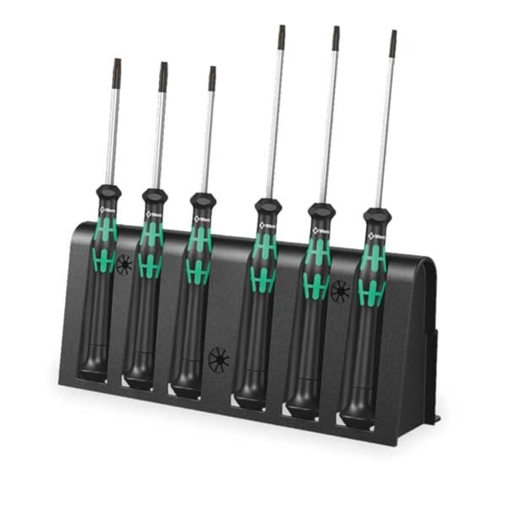 Wera Elektroniker TORX® BO-Schraubendrehersatz 2067/6 + Rack, 6-teilig, 05118154001