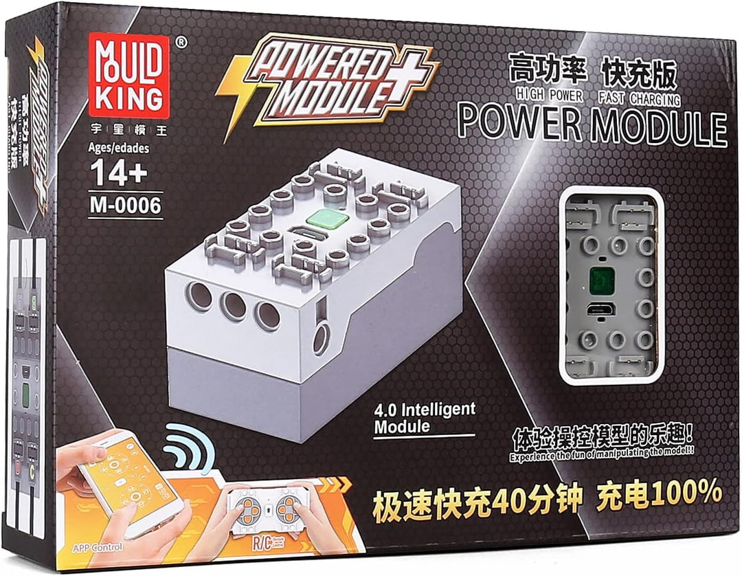 Mould King M006 4.0 Powered Module, inklusive wiederaufladbarer Fernbedienung und Batteriebox, 4 Pow