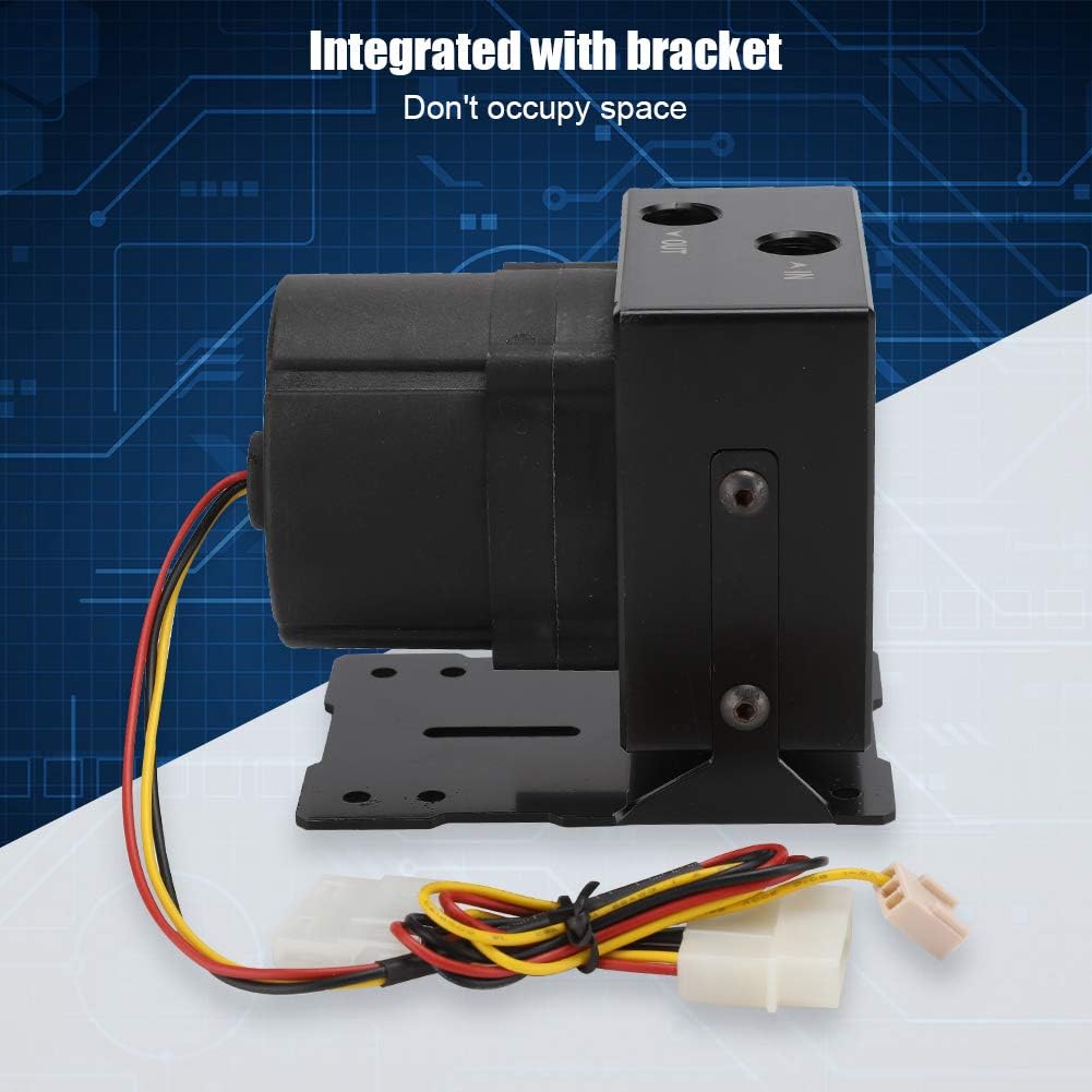VBESTLIFE Computer-Wasserkühlungspumpe, DC 12V 1.8A Integrierte PC-Wasserpumpe mit Halterung für 120