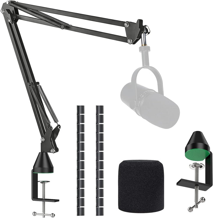 YOUSHARES MV7 Mikrofon Arm mit Popschutz, Mikrofonständer mit Mikrofon Pop Kompatibel mit Shure MV7