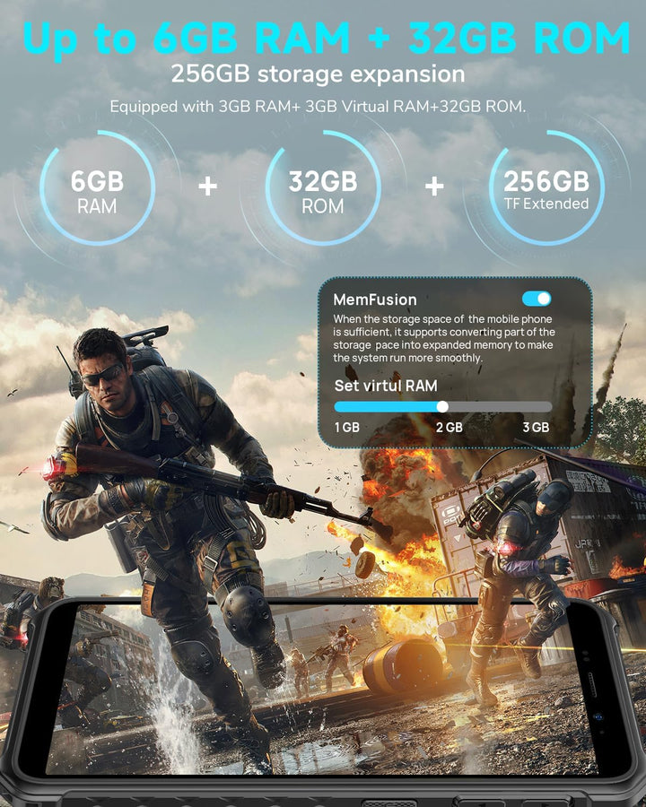 Ulefone Armor X12 Outdoor Smartphone Android 13 Go 6GB + 32GB/256GB SD 4860mAh 5,45&