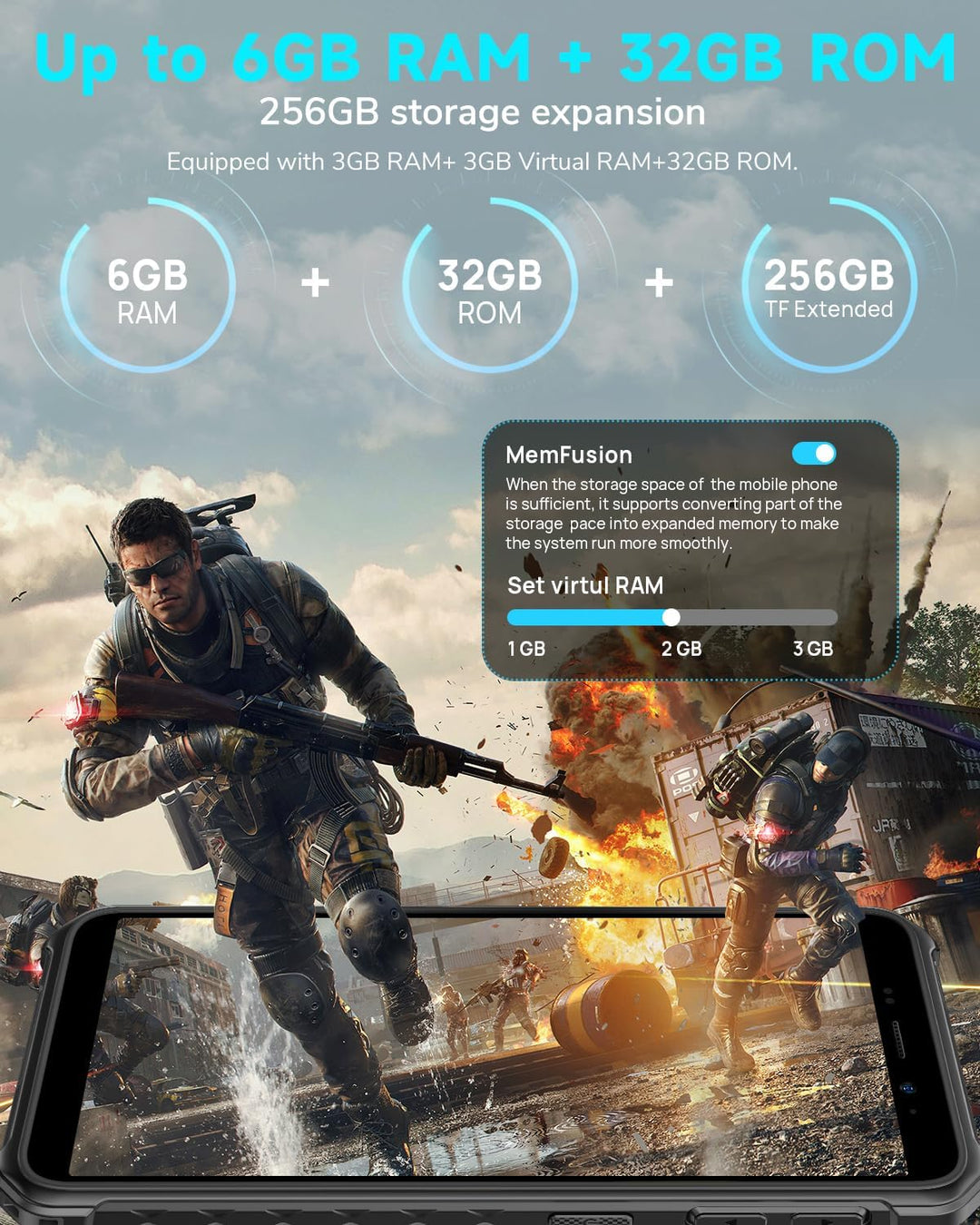 Ulefone Armor X12 Outdoor Smartphone Android 13 Go 6GB + 32GB/256GB SD 4860mAh 5,45'' HD+ 13MP+8MP I