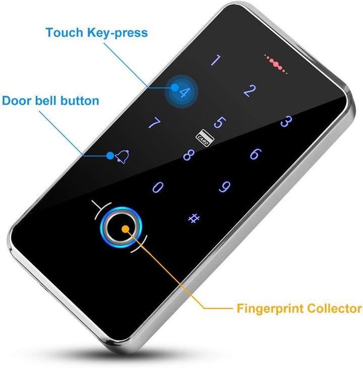 FST Kit Türzugangskontrollsystem Set Biometrie Fingerabdruck IP68 wasserdichte RFID-Tastatur + Netzt