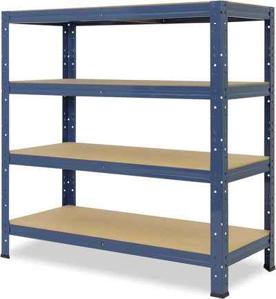 shelfplaza® 100x70x30cm Home Schwerlastregal blau/Metallregal mit 4 Böden/Kellerregal Metall, Garage