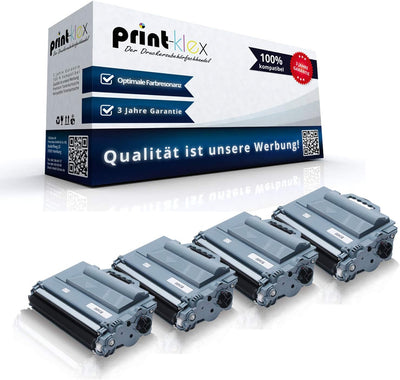 4X Print-Klex Tonerkartuschen kompatibel für Brother DCP-L 5500 DN DCP-L 6600 DW TN3480 TN-3480 TN 3